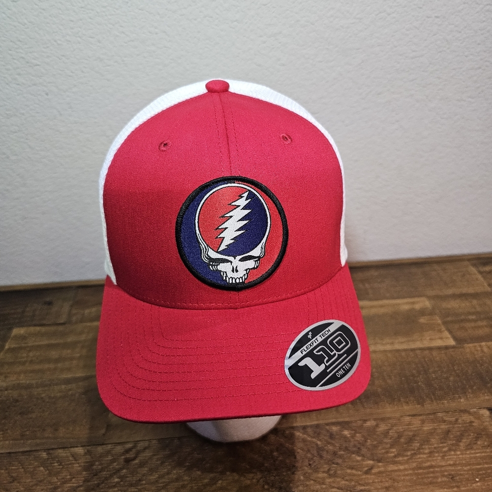 Grateful Dead Steal Your Face Woven Patch Snap Back Hat